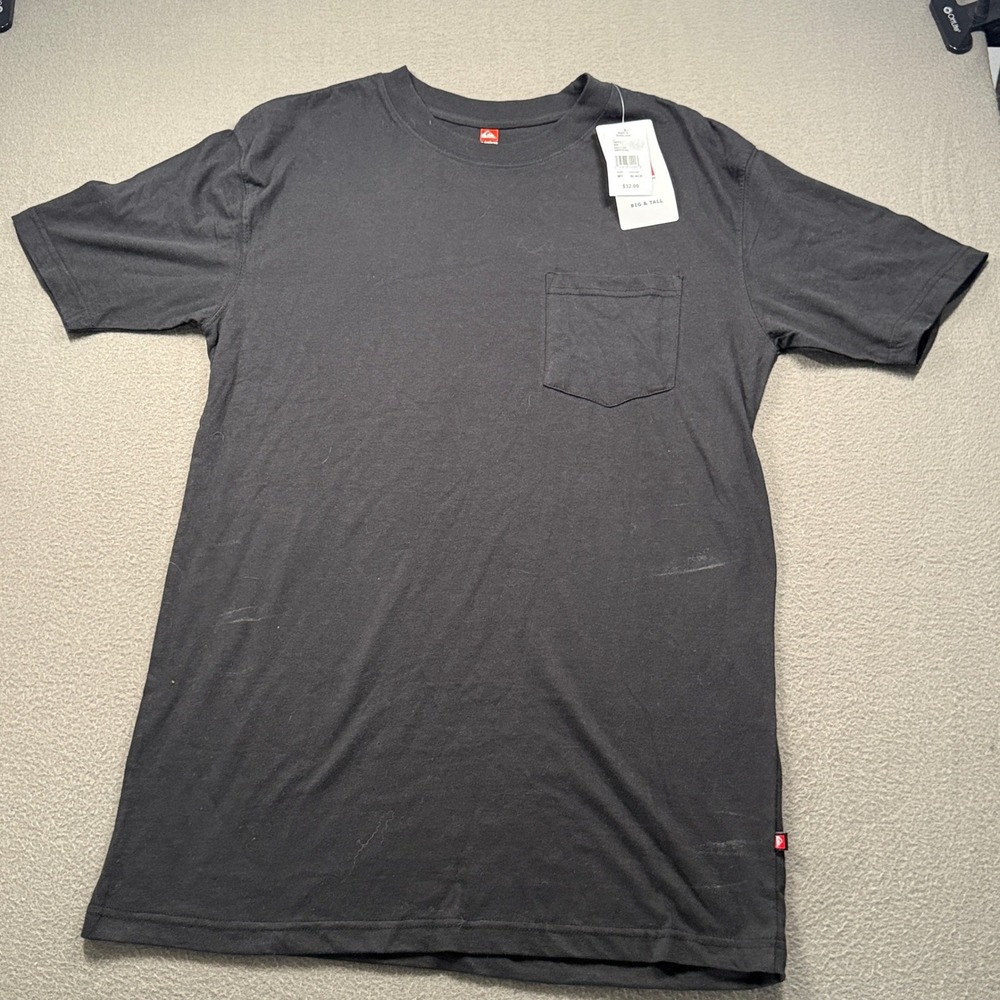 Quiksilver QSPKT01KL Pocket T-Shirt Mens Size MT Black Big & Tall Short Sleeve